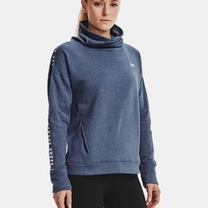 Under Armour Blue Cowl Neck Sweatshirt Cropped